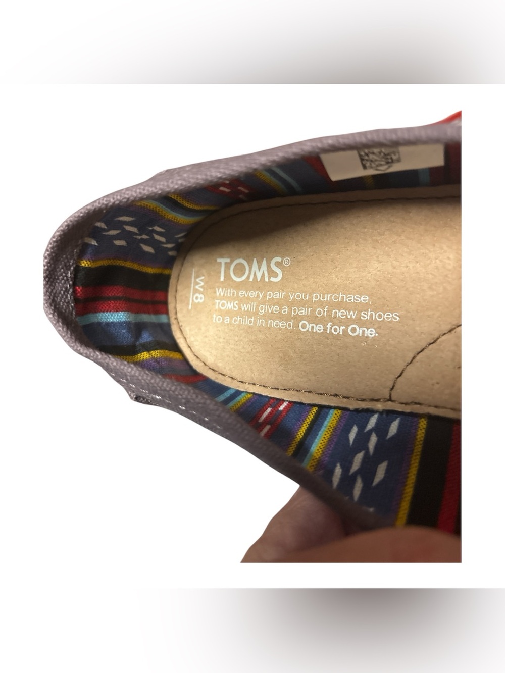 TOMS Women’s NWT Classic Ash Canvas Slip On Flat Shoes - Picture 6 of 7